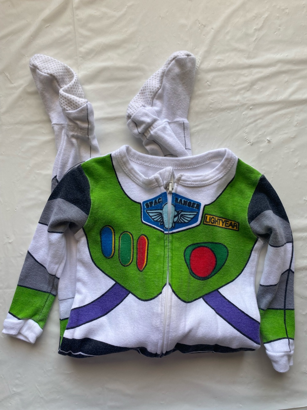 Disney Store Baby Buzz Lightyear Costume Footed Pajamas Sleepsuit Size 9-12M